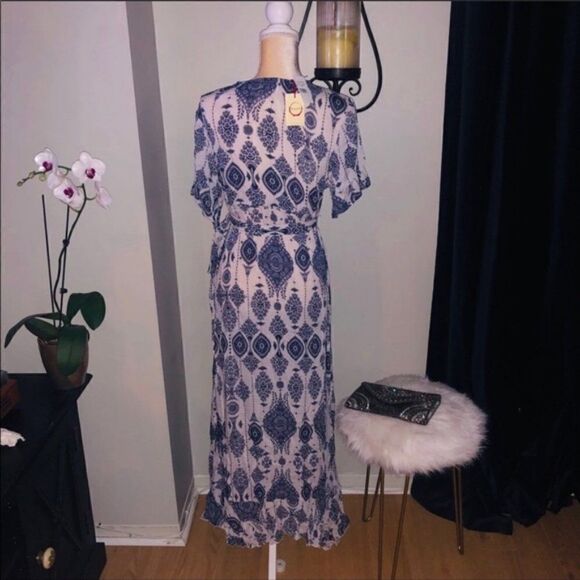 RAGA ANDREA‎ MAXI DRESS, Beach/Summer, Blue/White, Size: XS, NWT - Picture 5 of 6